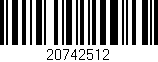 Código de barras (EAN, GTIN, SKU, ISBN): '20742512'