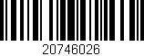 Código de barras (EAN, GTIN, SKU, ISBN): '20746026'