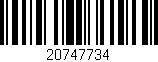 Código de barras (EAN, GTIN, SKU, ISBN): '20747734'