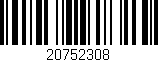 Código de barras (EAN, GTIN, SKU, ISBN): '20752308'