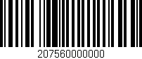 Código de barras (EAN, GTIN, SKU, ISBN): '207560000000'