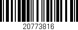 Código de barras (EAN, GTIN, SKU, ISBN): '20773816'