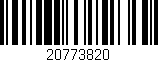 Código de barras (EAN, GTIN, SKU, ISBN): '20773820'