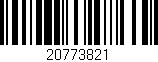 Código de barras (EAN, GTIN, SKU, ISBN): '20773821'