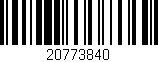 Código de barras (EAN, GTIN, SKU, ISBN): '20773840'