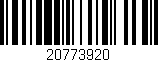 Código de barras (EAN, GTIN, SKU, ISBN): '20773920'