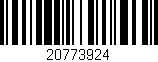 Código de barras (EAN, GTIN, SKU, ISBN): '20773924'
