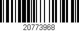 Código de barras (EAN, GTIN, SKU, ISBN): '20773968'