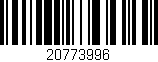 Código de barras (EAN, GTIN, SKU, ISBN): '20773996'