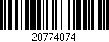 Código de barras (EAN, GTIN, SKU, ISBN): '20774074'