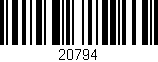 Código de barras (EAN, GTIN, SKU, ISBN): '20794'