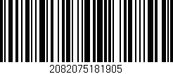 Código de barras (EAN, GTIN, SKU, ISBN): '2082075181905'