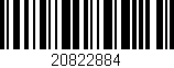 Código de barras (EAN, GTIN, SKU, ISBN): '20822884'