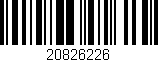 Código de barras (EAN, GTIN, SKU, ISBN): '20826226'