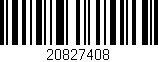 Código de barras (EAN, GTIN, SKU, ISBN): '20827408'