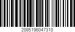 Código de barras (EAN, GTIN, SKU, ISBN): '2085196047310'