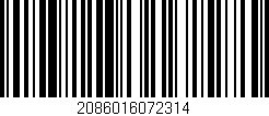Código de barras (EAN, GTIN, SKU, ISBN): '2086016072314'