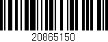 Código de barras (EAN, GTIN, SKU, ISBN): '20865150'