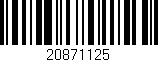Código de barras (EAN, GTIN, SKU, ISBN): '20871125'