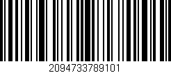 Código de barras (EAN, GTIN, SKU, ISBN): '2094733789101'