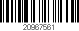 Código de barras (EAN, GTIN, SKU, ISBN): '20967561'