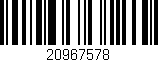 Código de barras (EAN, GTIN, SKU, ISBN): '20967578'
