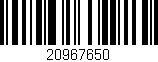 Código de barras (EAN, GTIN, SKU, ISBN): '20967650'