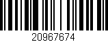 Código de barras (EAN, GTIN, SKU, ISBN): '20967674'