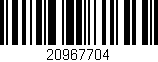 Código de barras (EAN, GTIN, SKU, ISBN): '20967704'