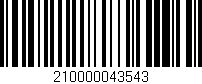 Código de barras (EAN, GTIN, SKU, ISBN): '210000043543'