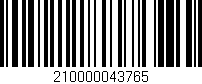 Código de barras (EAN, GTIN, SKU, ISBN): '210000043765'