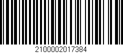 Código de barras (EAN, GTIN, SKU, ISBN): '2100002017384'