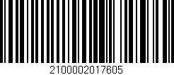 Código de barras (EAN, GTIN, SKU, ISBN): '2100002017605'