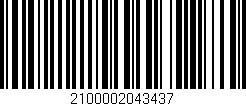 Código de barras (EAN, GTIN, SKU, ISBN): '2100002043437'