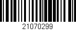 Código de barras (EAN, GTIN, SKU, ISBN): '21070299'