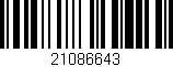 Código de barras (EAN, GTIN, SKU, ISBN): '21086643'