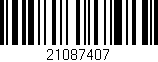 Código de barras (EAN, GTIN, SKU, ISBN): '21087407'