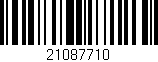 Código de barras (EAN, GTIN, SKU, ISBN): '21087710'