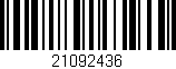 Código de barras (EAN, GTIN, SKU, ISBN): '21092436'