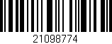 Código de barras (EAN, GTIN, SKU, ISBN): '21098774'