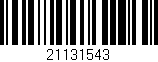 Código de barras (EAN, GTIN, SKU, ISBN): '21131543'