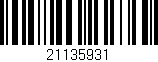Código de barras (EAN, GTIN, SKU, ISBN): '21135931'