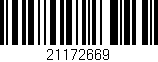 Código de barras (EAN, GTIN, SKU, ISBN): '21172669'