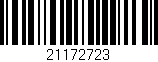 Código de barras (EAN, GTIN, SKU, ISBN): '21172723'