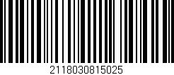 Código de barras (EAN, GTIN, SKU, ISBN): '2118030815025'