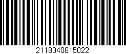 Código de barras (EAN, GTIN, SKU, ISBN): '2118040815022'
