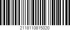 Código de barras (EAN, GTIN, SKU, ISBN): '2118110815020'