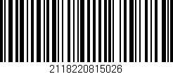 Código de barras (EAN, GTIN, SKU, ISBN): '2118220815026'