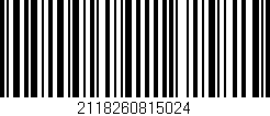 Código de barras (EAN, GTIN, SKU, ISBN): '2118260815024'