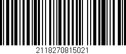 Código de barras (EAN, GTIN, SKU, ISBN): '2118270815021'